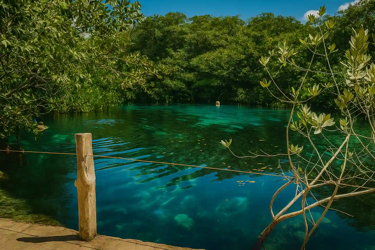 Natural cenotes in the Riviera Maya
